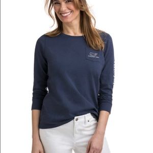 Vineyard Vines Long-Sleeve Whale Print Tee